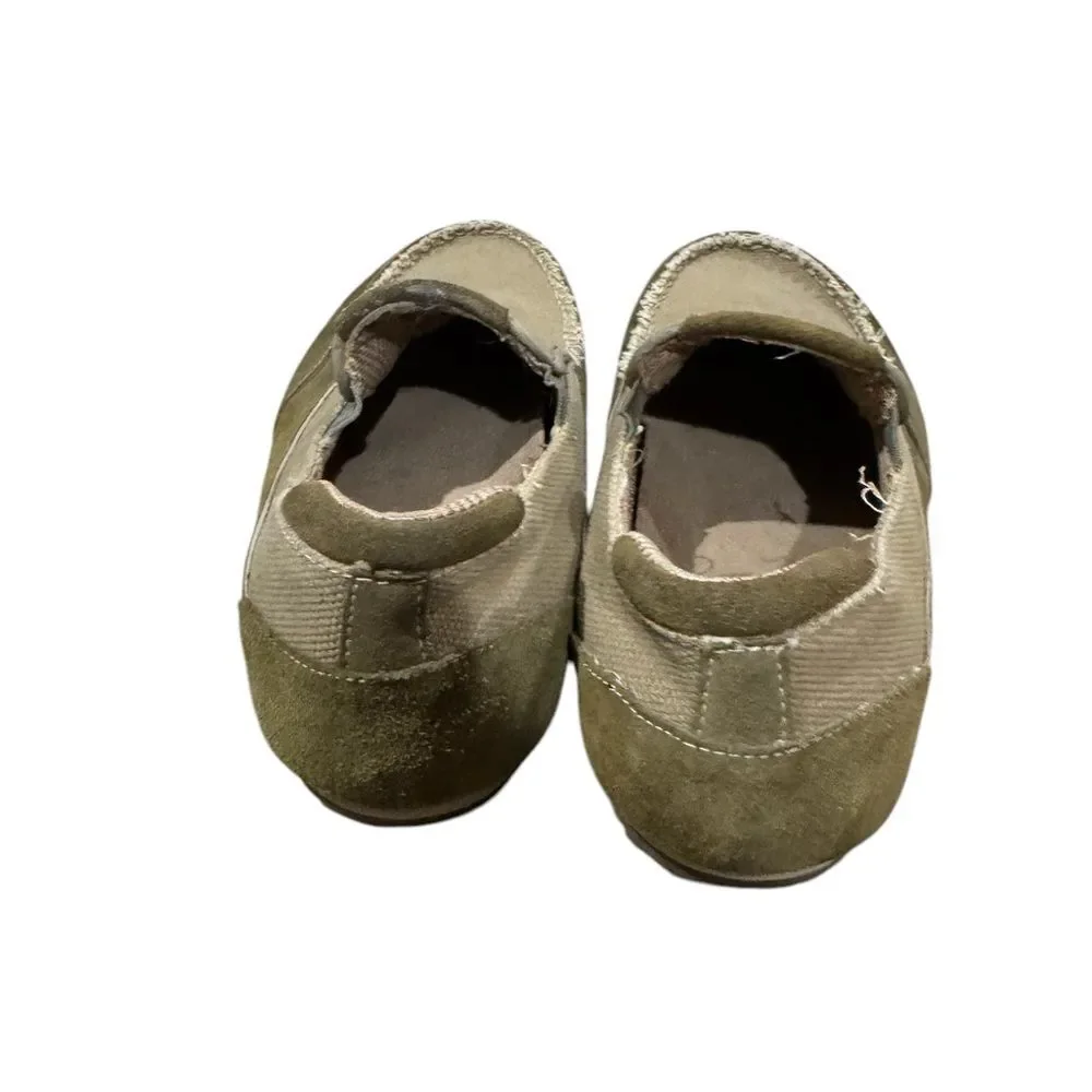 Skechers Men's Casual Suede & Canvas Loafers - Olive Green